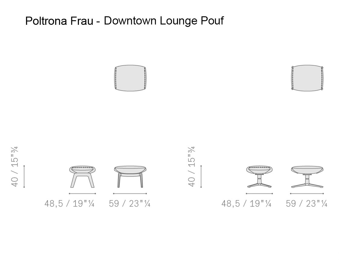 Poltrona Frau Downtown Lounge Pouf