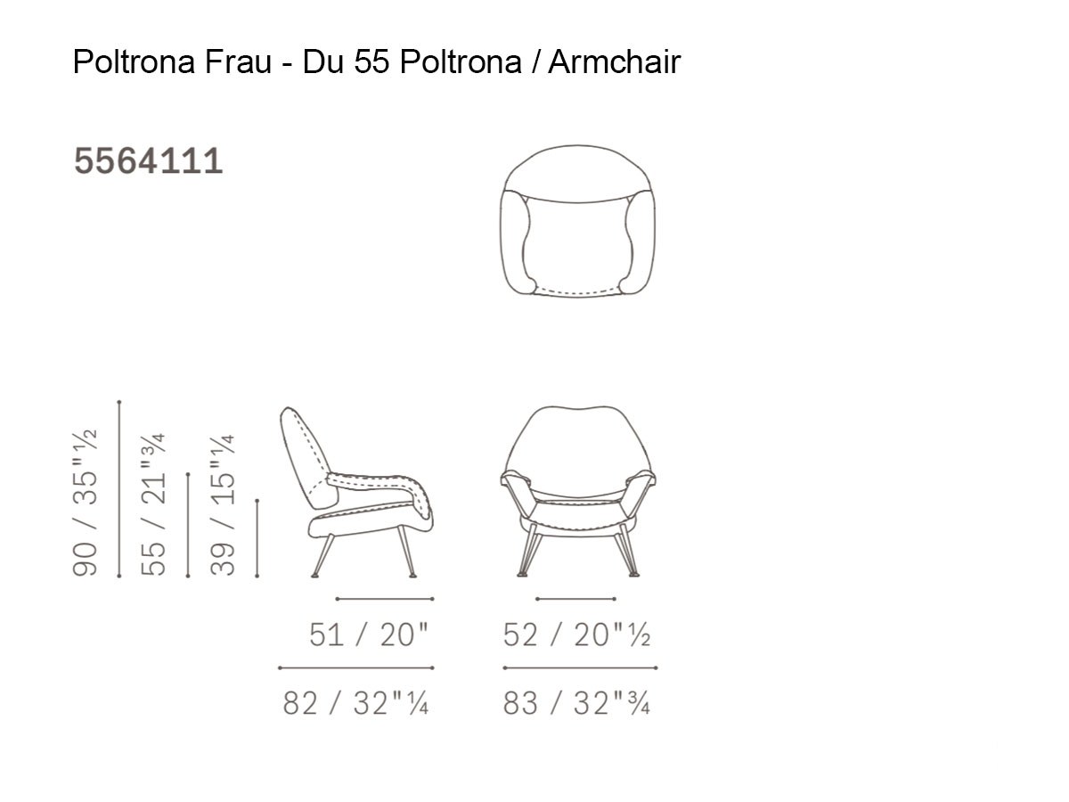 Poltrona Frau Du 55 Armchair
