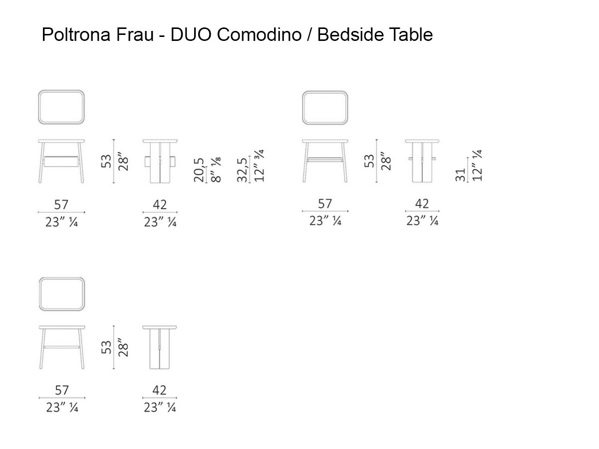 Poltrona Frau Duo Bedside Table