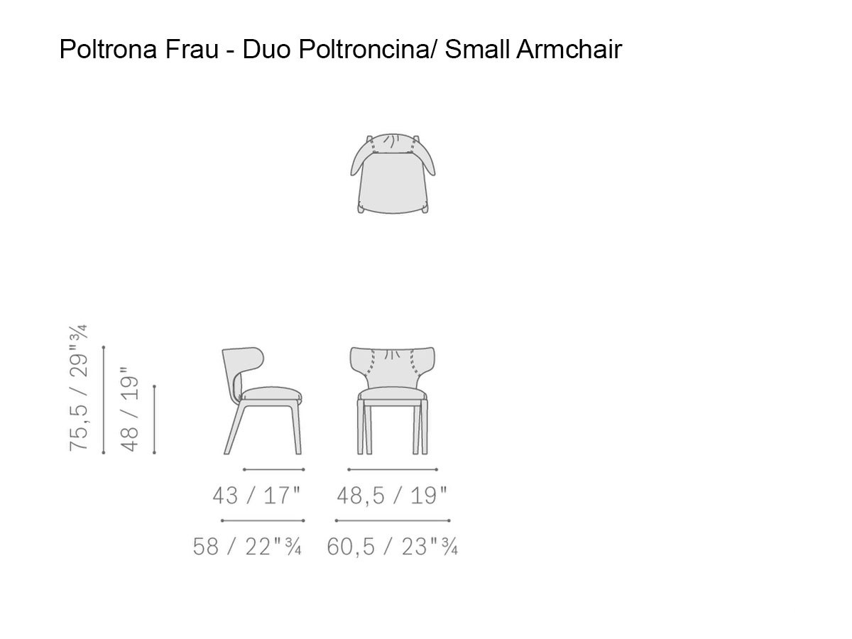 Poltrona Frau Duo Small Armchair