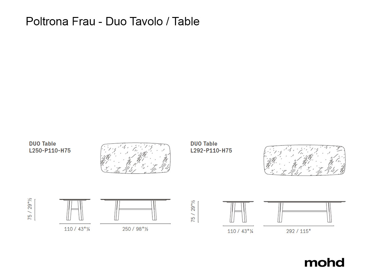 Стол Poltrona Frau Duo, прямоугольный