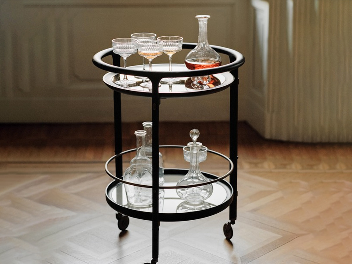Poltrona Frau Duo Trolley Wenge Ash Smoked Glass