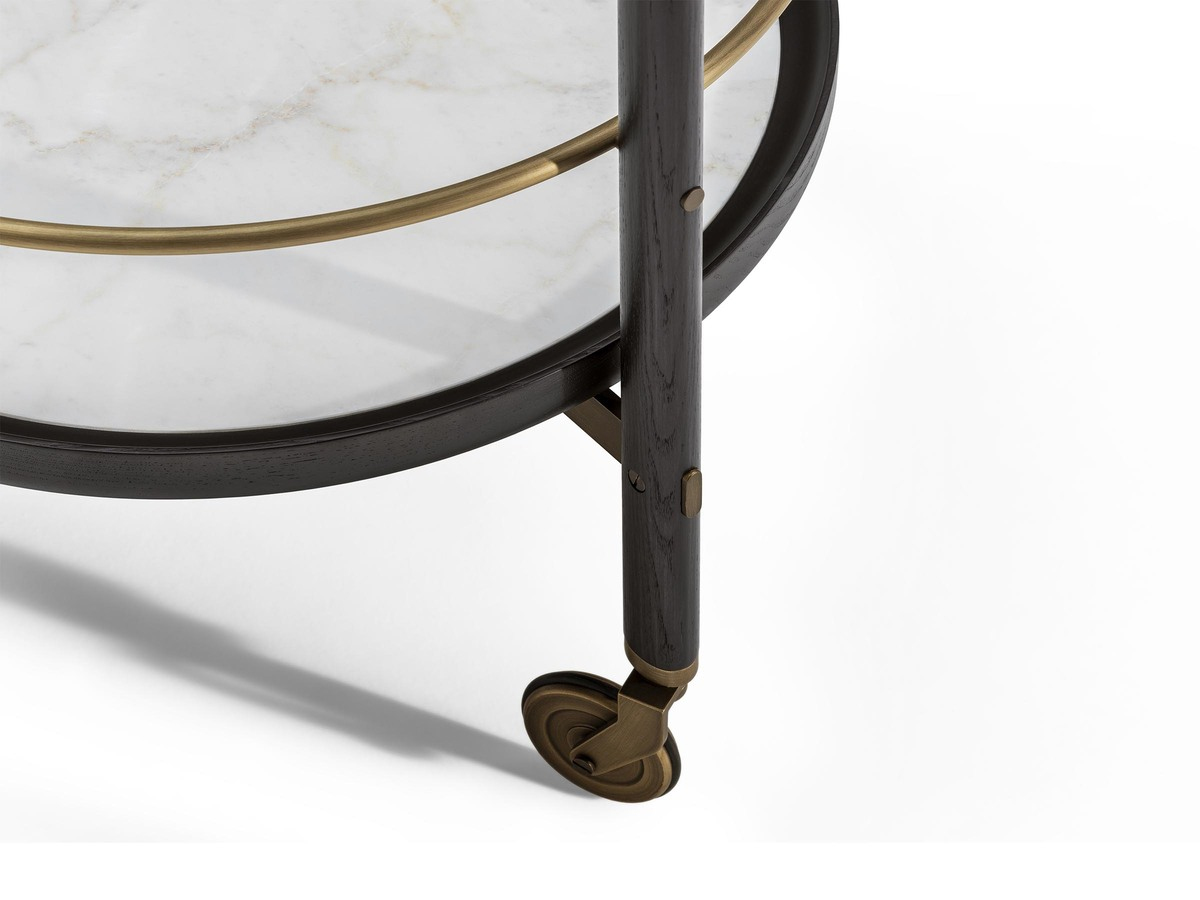 Poltrona Frau Duo Trolley Wenge Ash Smoked Glass