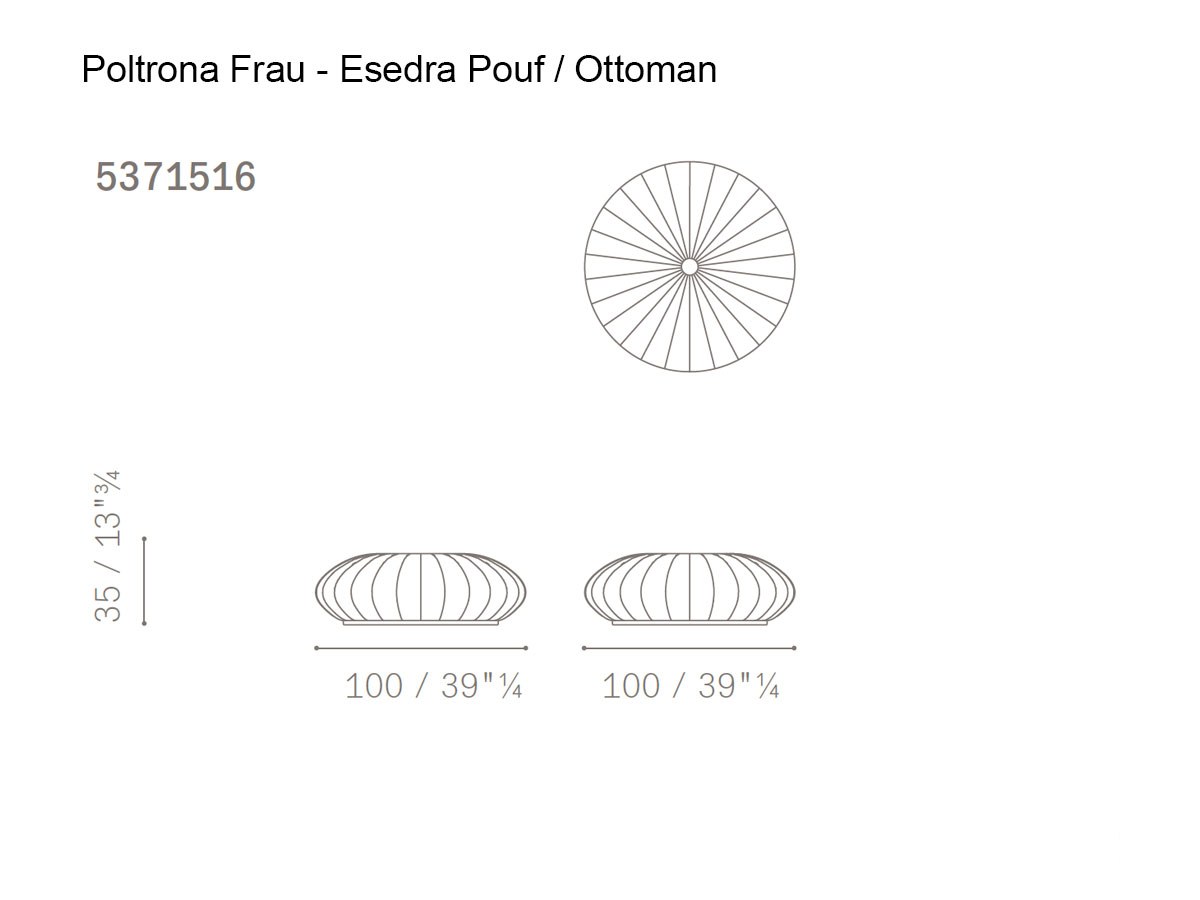 Poltrona Frau Esedra Pouf