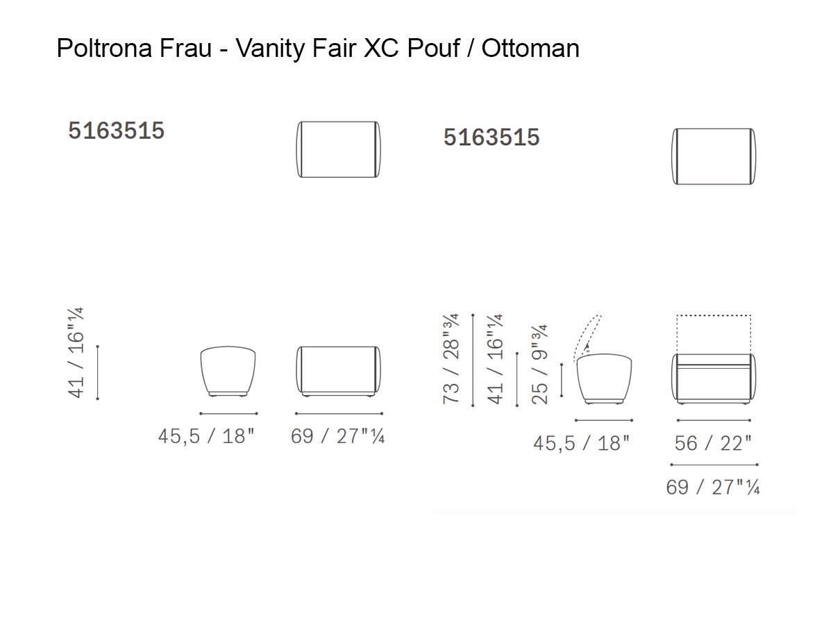 Пуф Poltrona Frau Vanity Fair XC