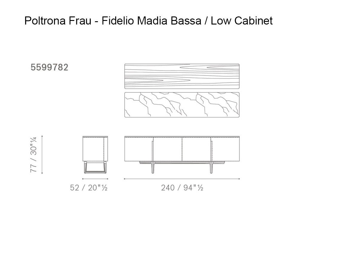 Poltrona Frau Fidelio Low Cabinet