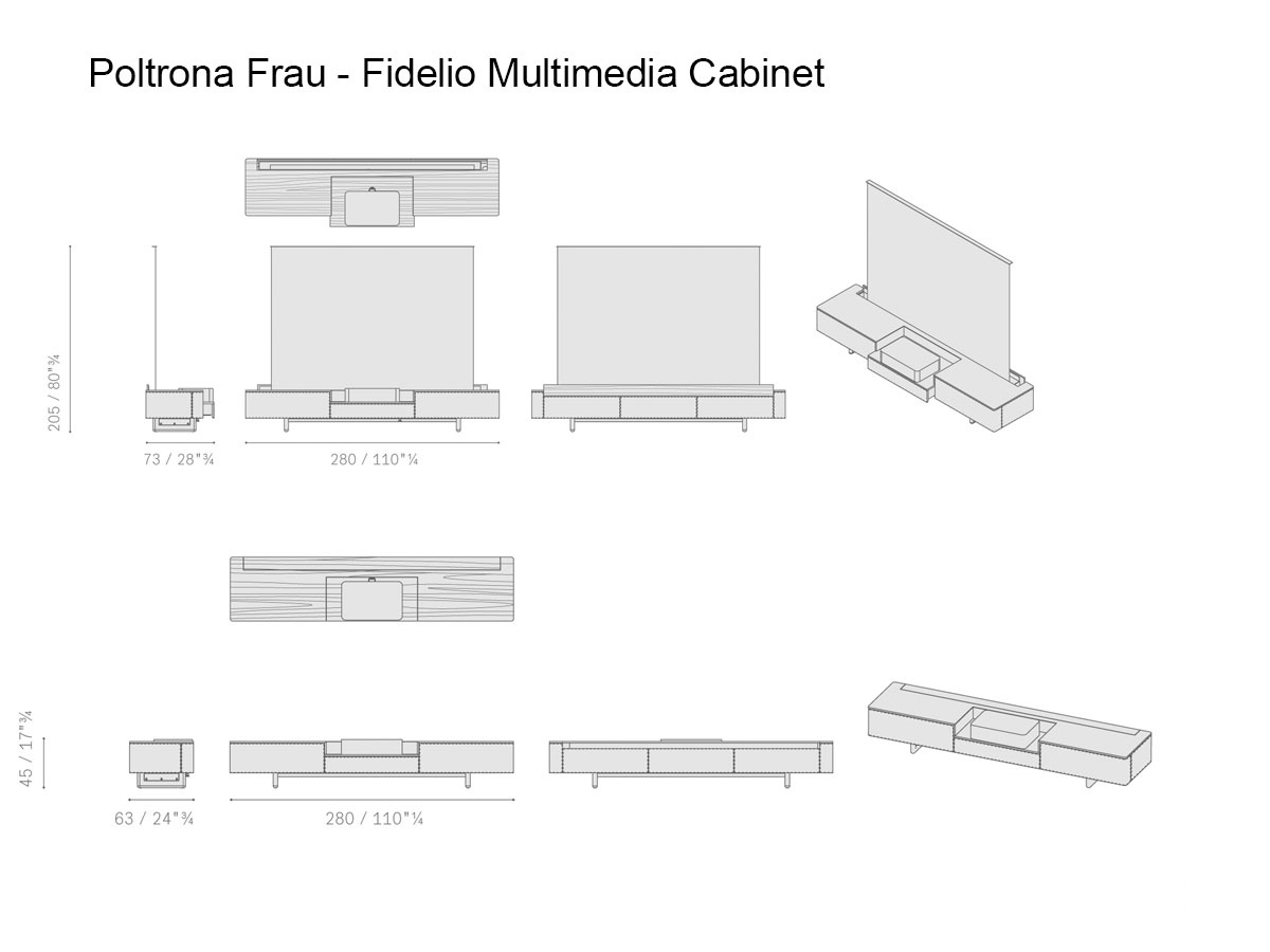 Poltrona Frau Fidelio Multimedia Cabinet Or Leica
