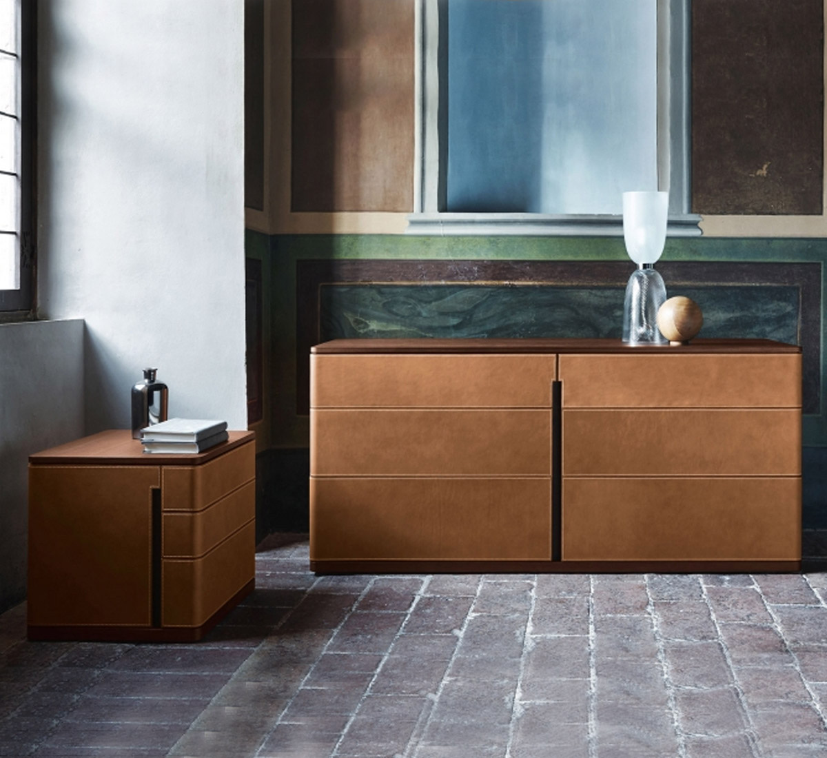 Poltrona Frau Fidelio Notte Chest Of Drawers Saddle Extra Cammellocanaletto Walnut