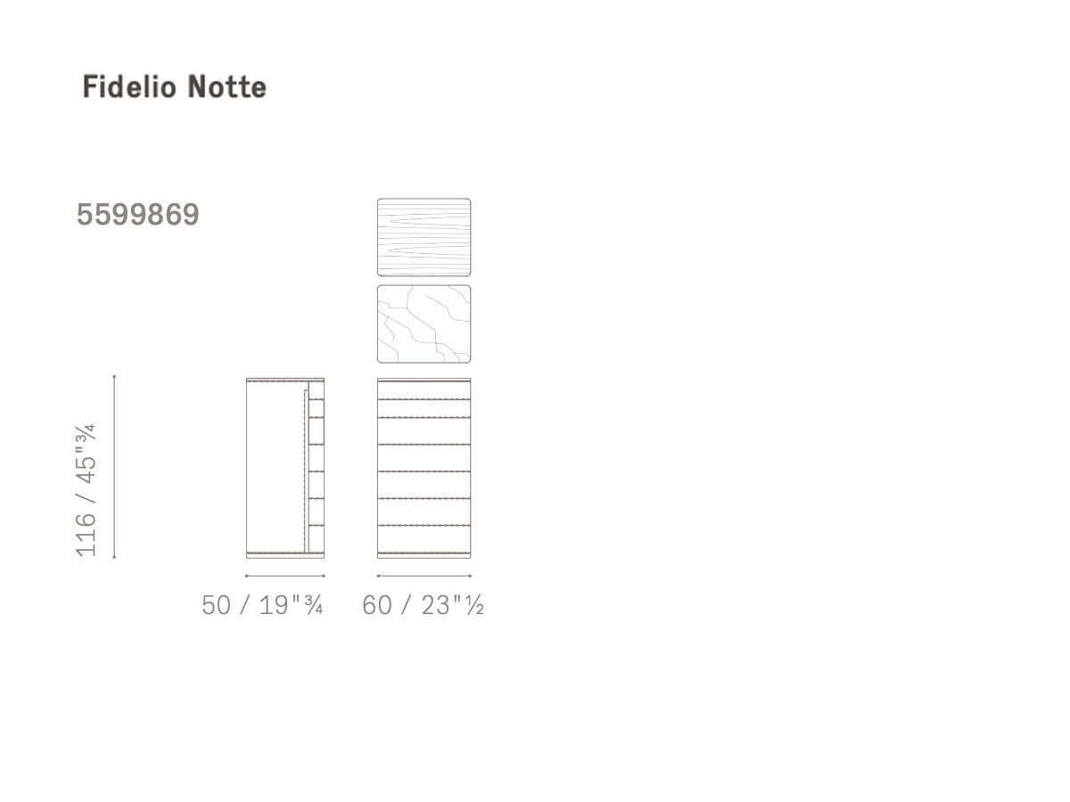 Poltrona Frau Fidelio Notte High Chest Of Drawers