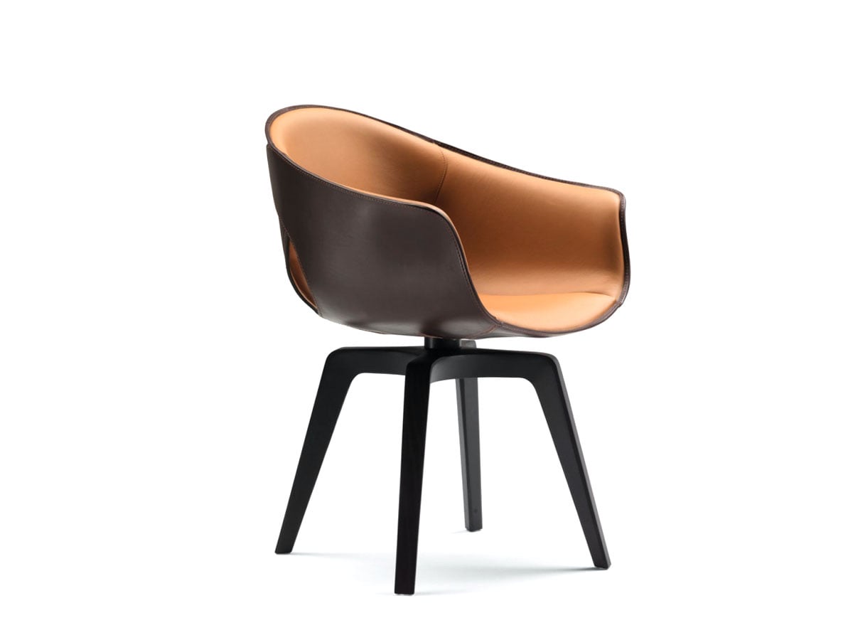 Poltrona Frau Ginger Chair Saddle Extra Leather Fraur