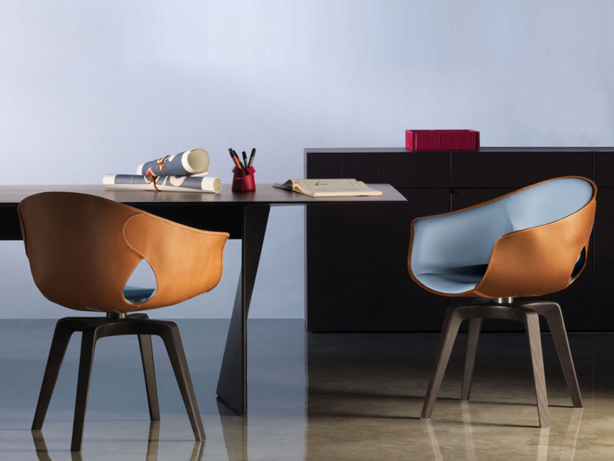 Poltrona Frau Ginger Chair Saddle Extra Leather Fraur