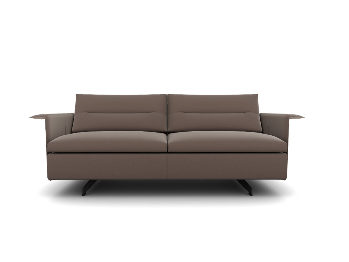 Poltrona Frau Grantorino 2 Seater Sofa With Flat Arms Nest Argilla