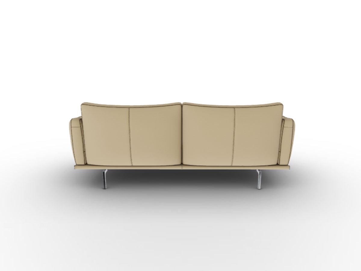 Poltrona Frau Happy Jack Large 2 Seater Sofa Leather Velvety Sesame