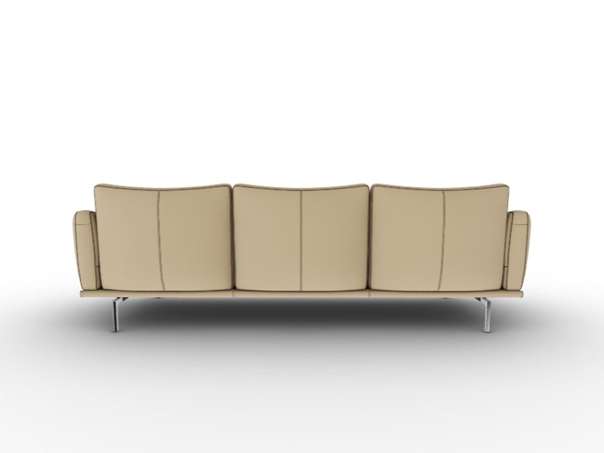 Poltrona Frau Happy Jack 3 Seater Sofa Leather Velvety Sesame