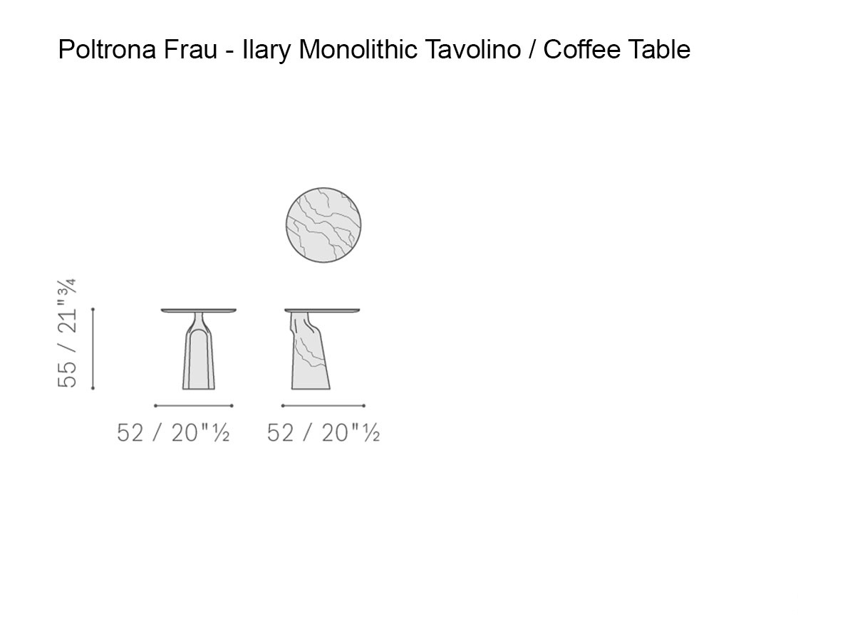 Poltrona Frau Ilary Monolithic Coffee Table