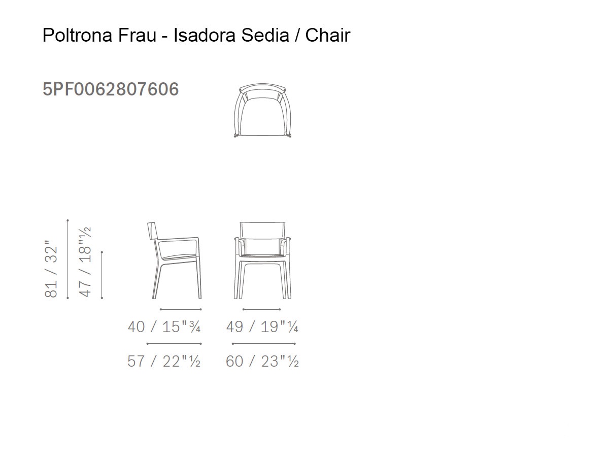 Poltrona Frau Isadora Chair With Armrests
