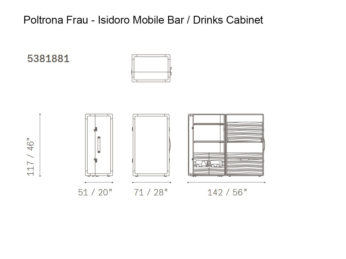 Poltrona Frau Isidoro Drinks Cabinet