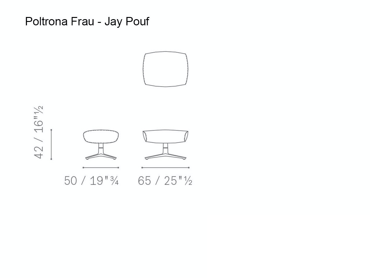 Poltrona Frau Jay Pouf Soul Dusty