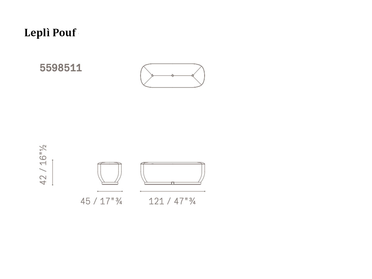 Poltrona Frau Lepli Bench