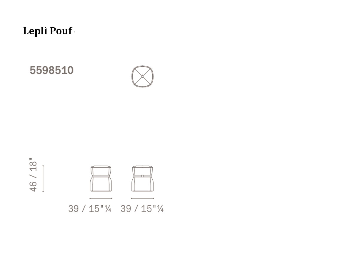 Poltrona Frau Lepli Stool