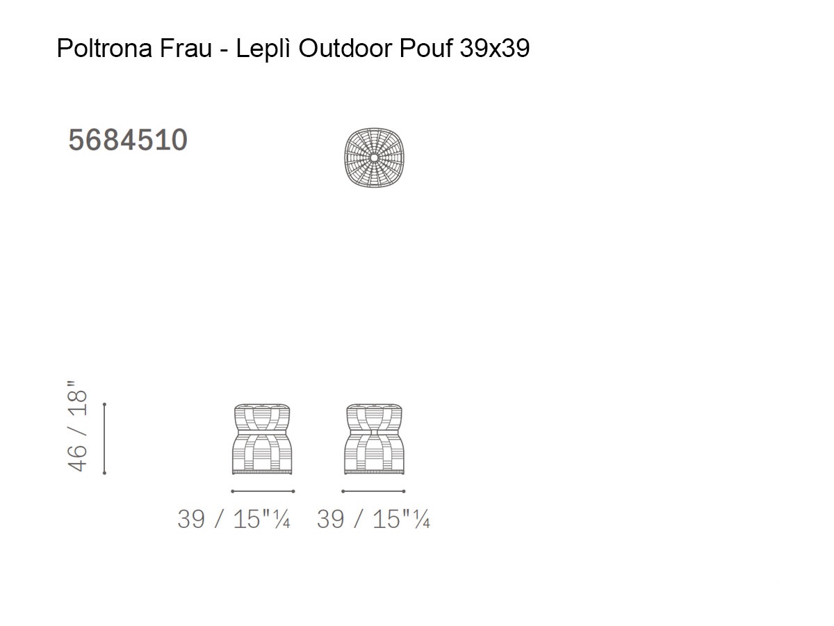 Poltrona Frau Lepli Outdoor Pouf