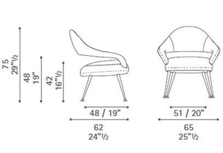 Poltrona Frau Letizia Armchair