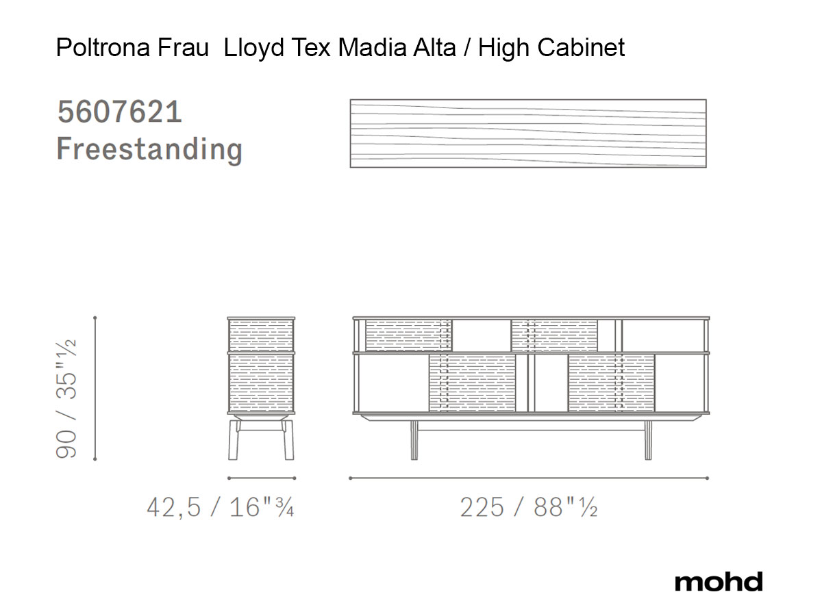 Poltrona Frau Lloyd Tex High Cabinet