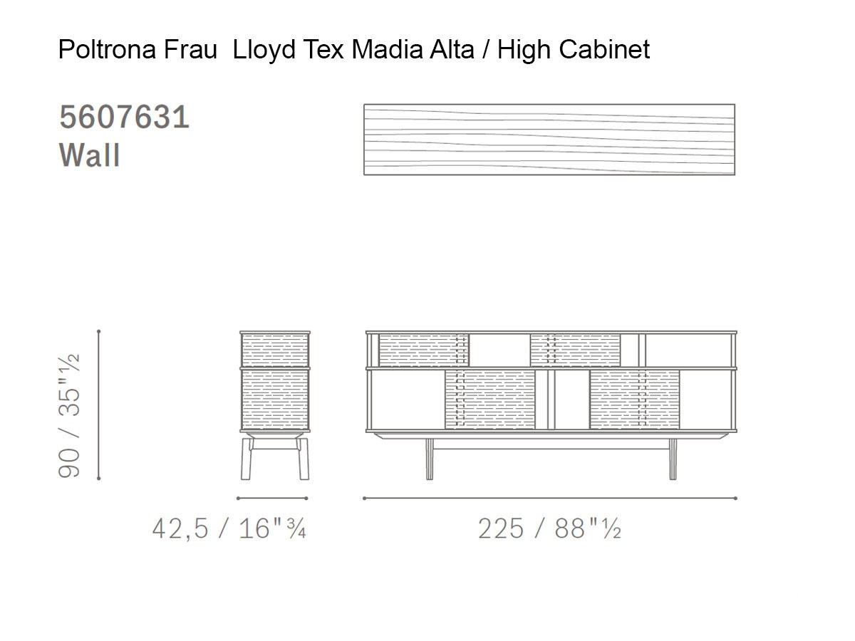 Poltrona Frau Lloyd Tex High Cabinet