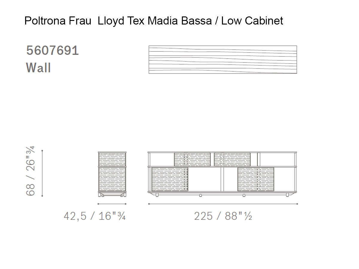 Poltrona Frau Lloyd Tex Low Cabinet