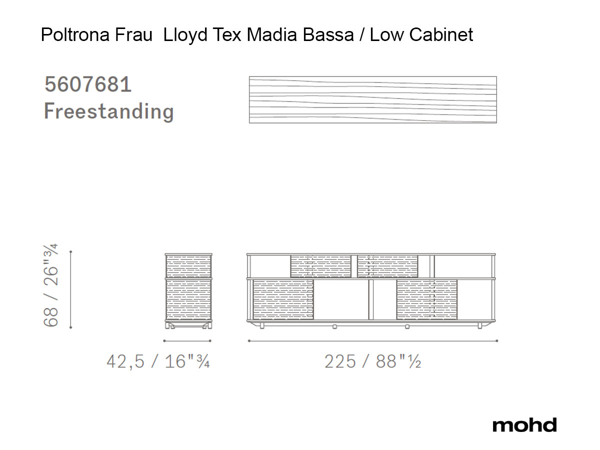 Poltrona Frau Lloyd Tex Low Cabinet