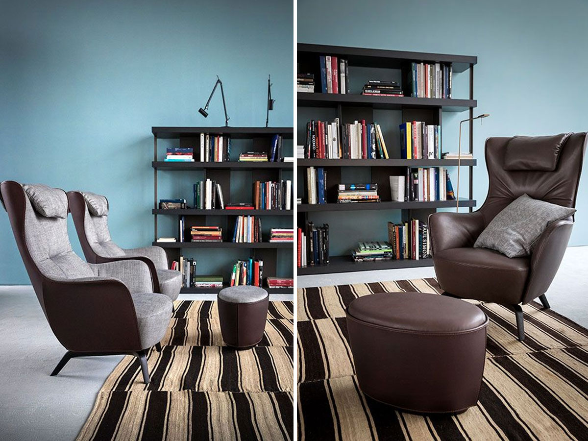 Poltrona Frau Mamy Blue Ottoman