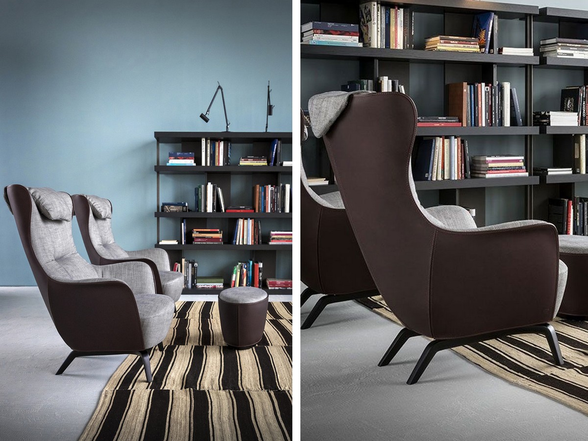 Poltrona Frau Mamy Blue Armchair