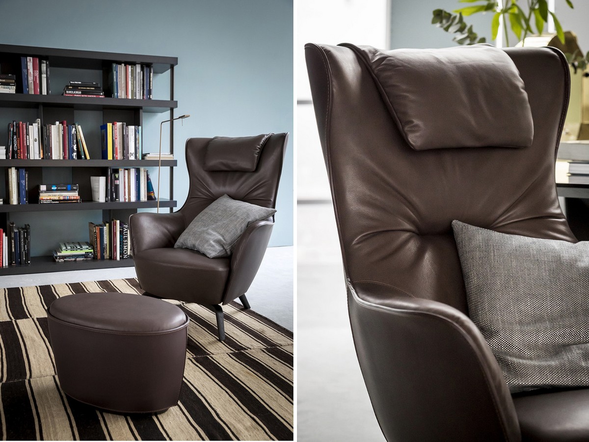Poltrona Frau Mamy Blue Armchair
