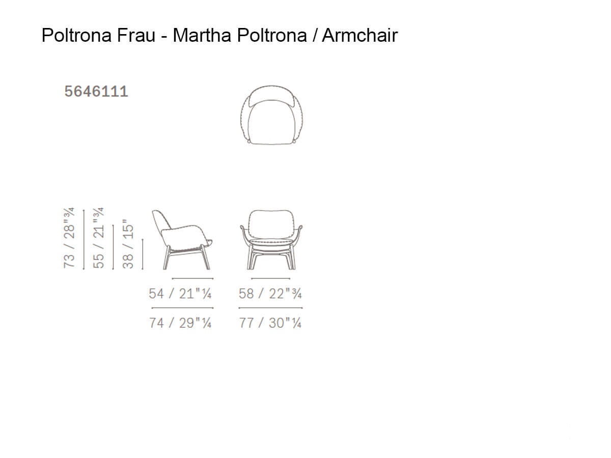 Poltrona Frau Martha Armchair