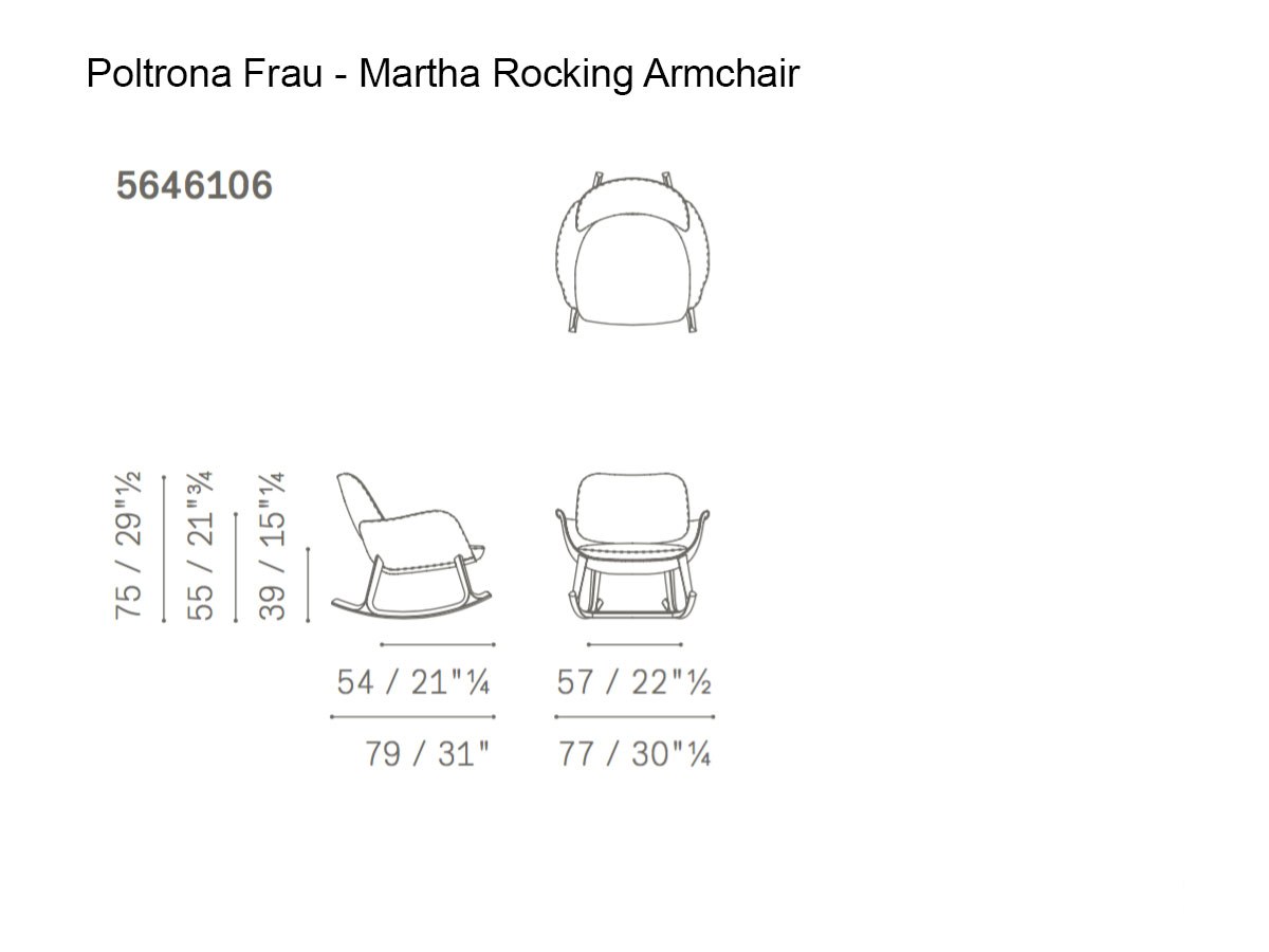 Poltrona Frau Martha Rocking Armchair