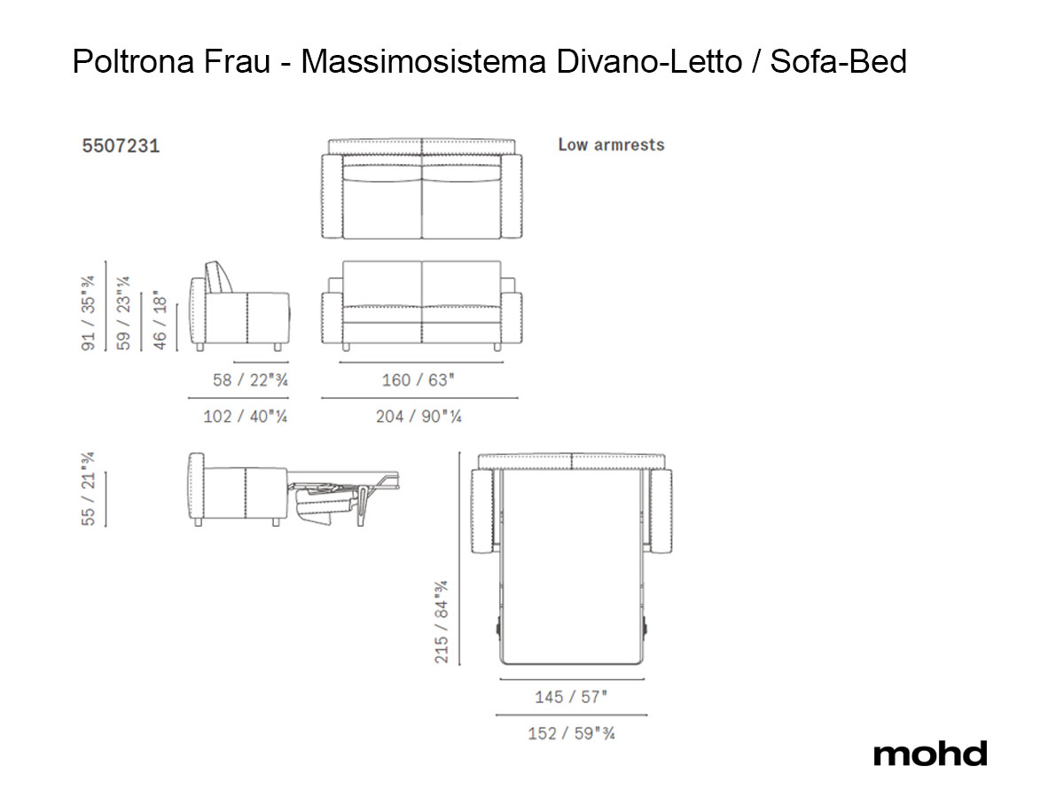 Poltrona Frau Massimosistema Sofa Bed