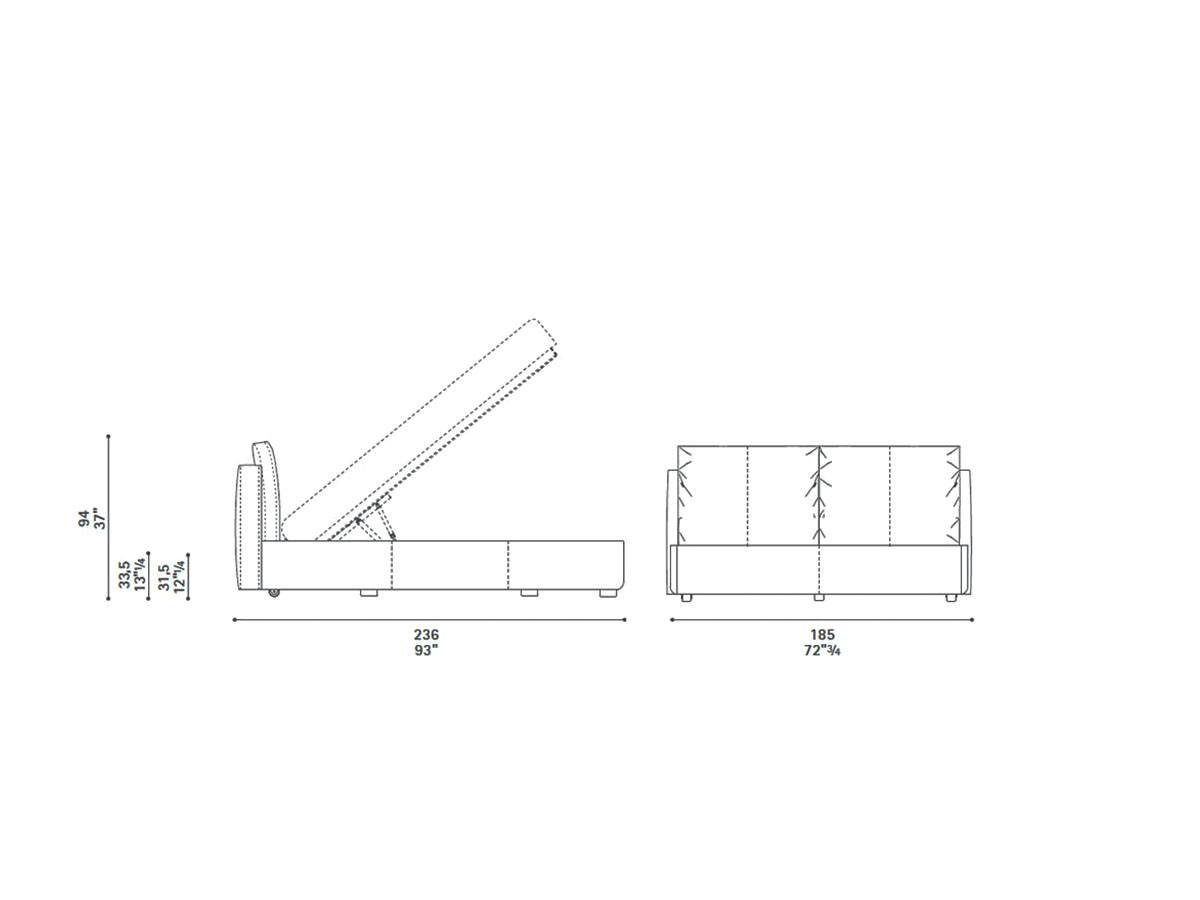 Poltrona Frau Massimosistema Bed Storage