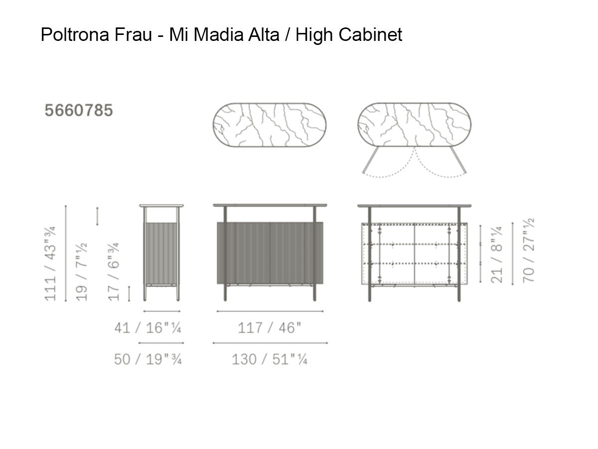 Poltrona Frau Mi High Cabinet