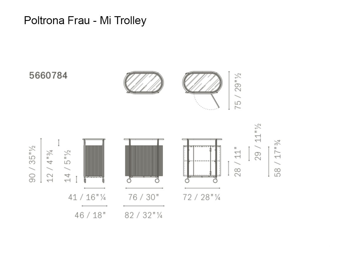 Poltrona Frau Mi Trolley