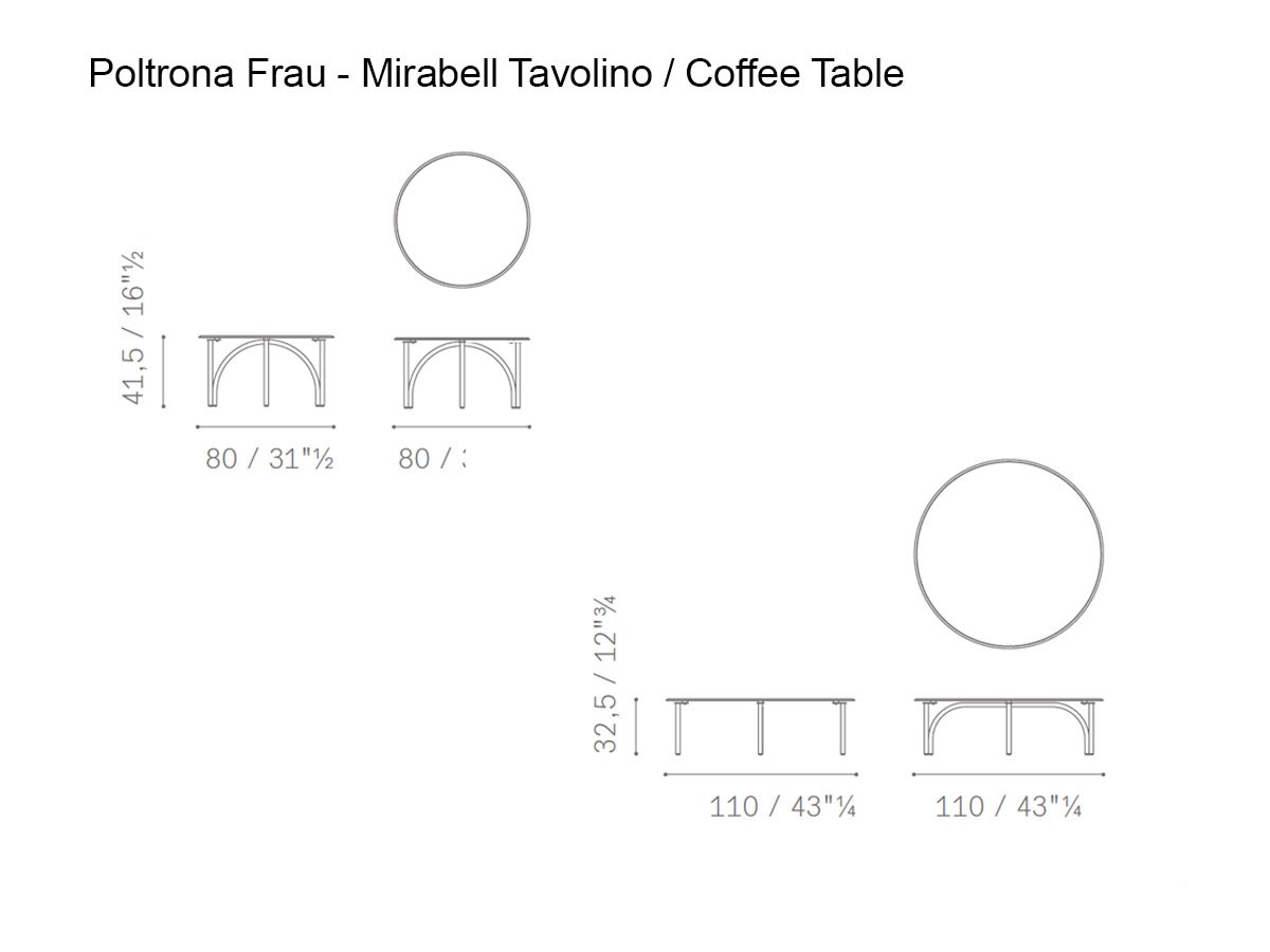 Poltrona Frau Mirabell Outdoor Coffee Table