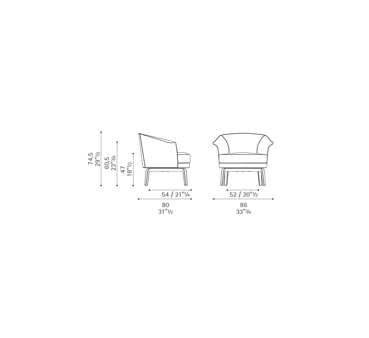 Poltrona Frau Nivola Armchair