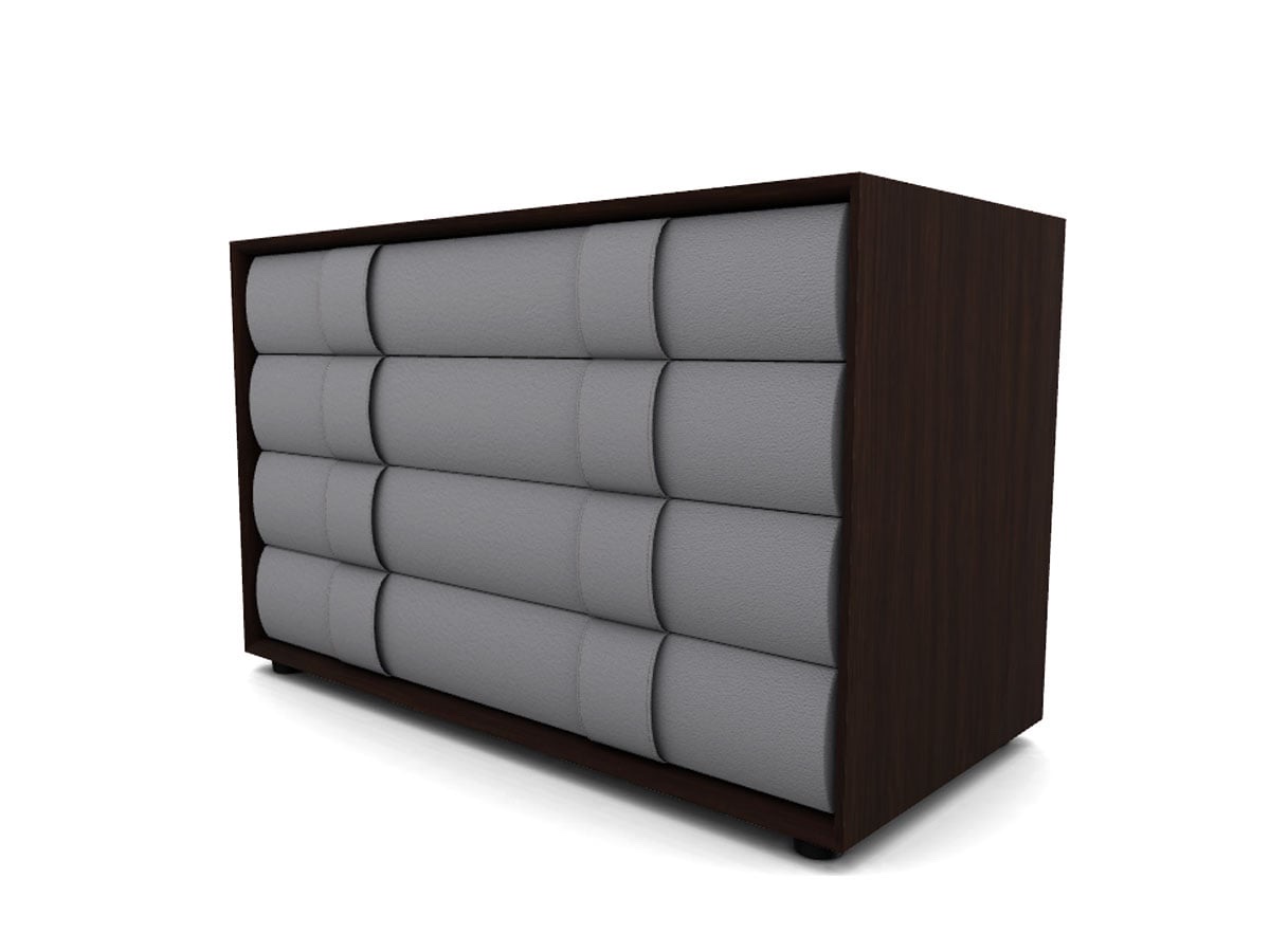 Poltrona Frau Obi Drawer Chest Dark Brown Walnut Leather Nest Col Salgemma