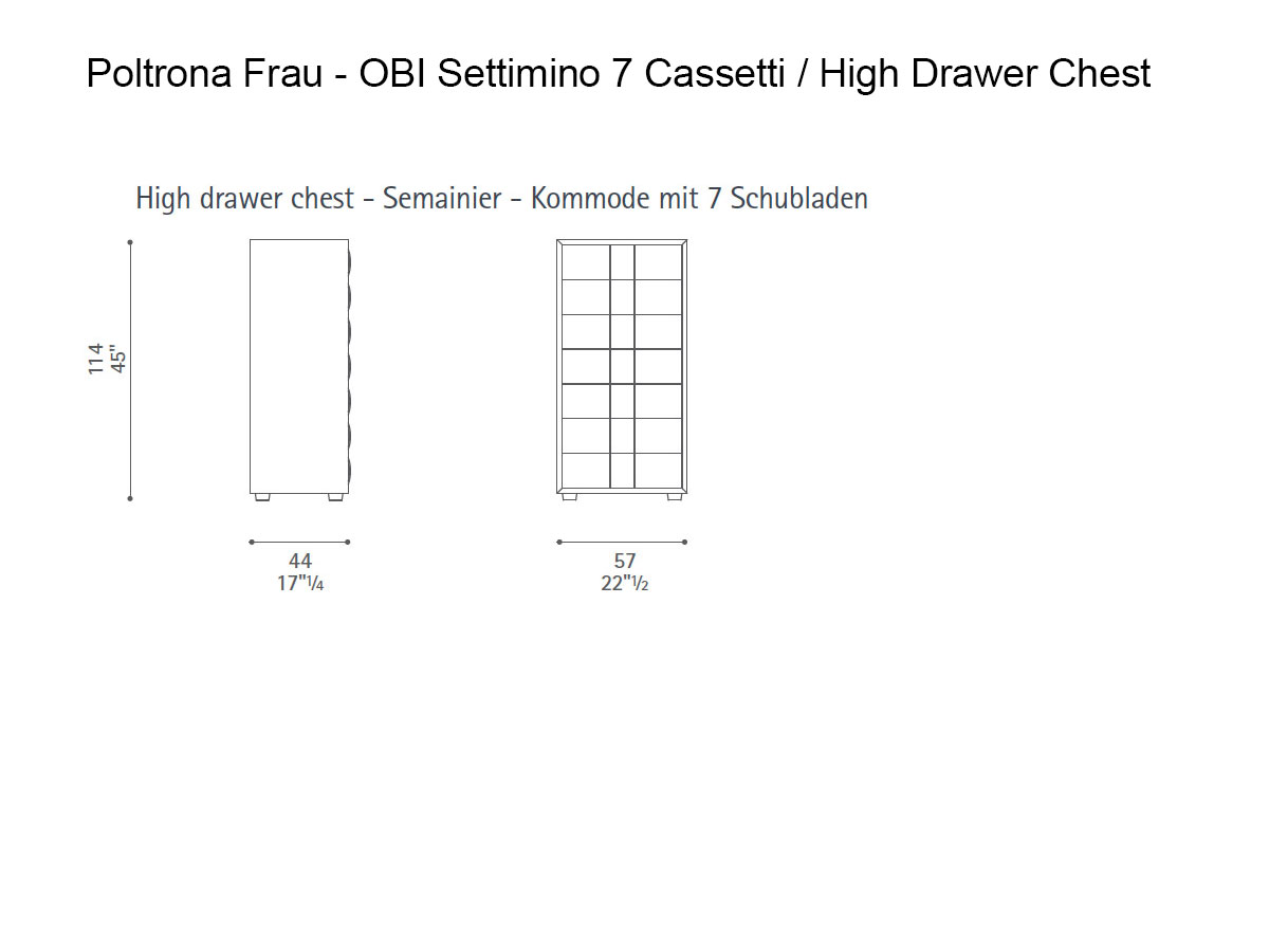 Poltrona Frau Obi High Drawer Chest