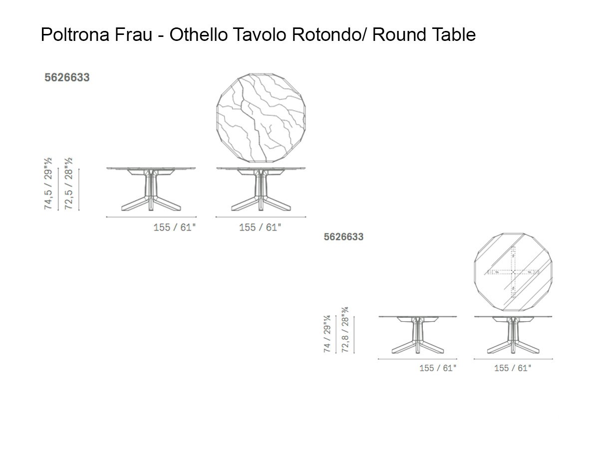 Poltrona Frau Othello Table Round