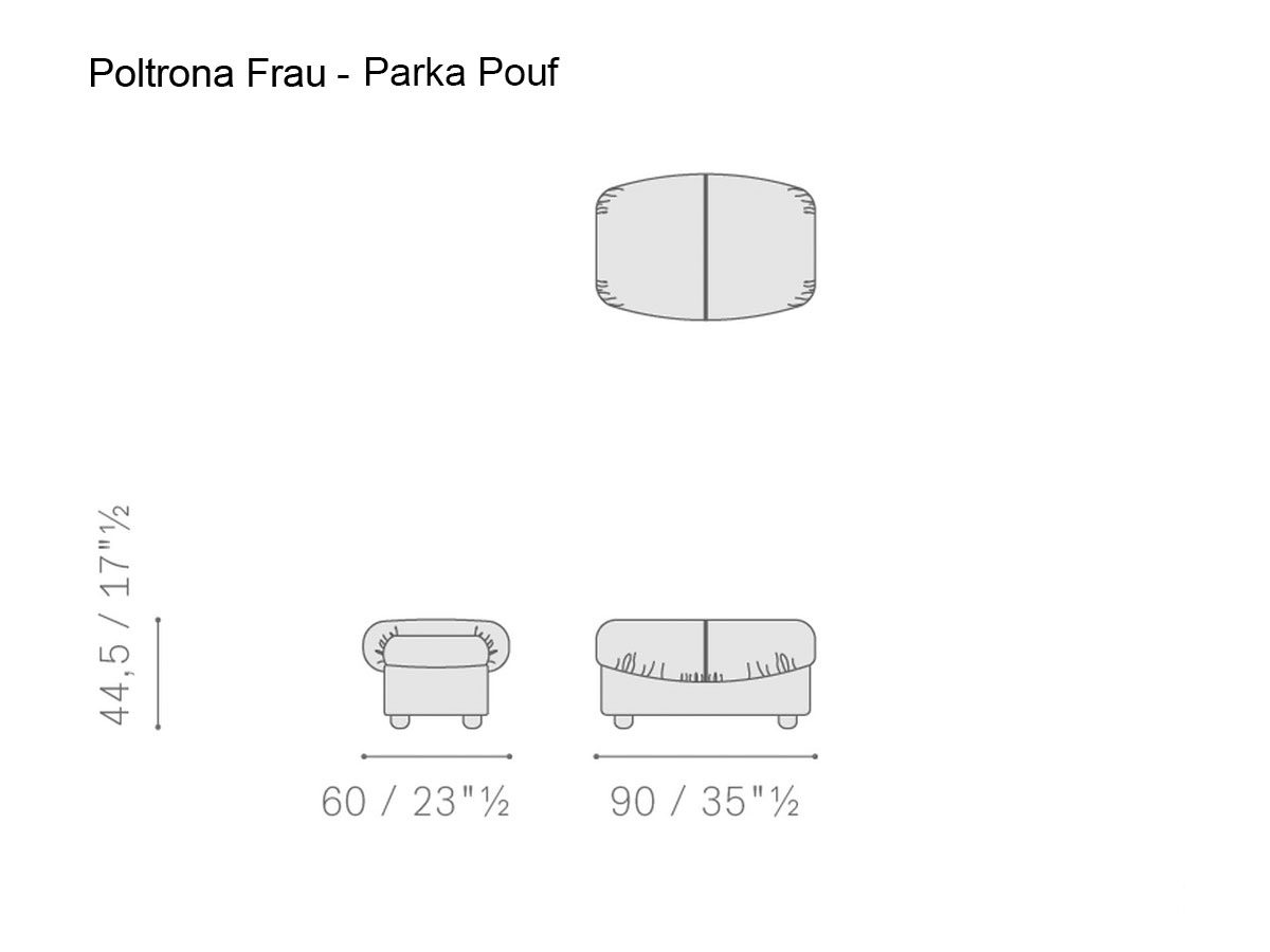 Poltrona Frau Parka Pouf