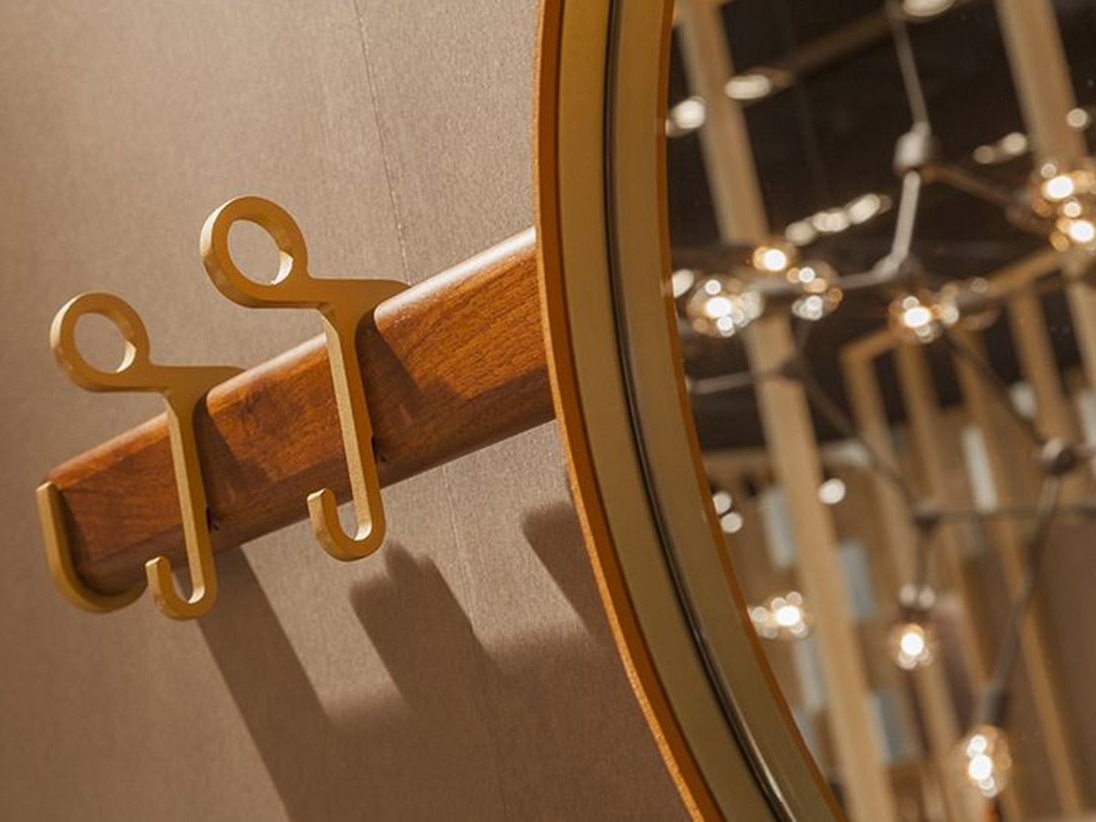 Poltrona Frau Ren Collection Wall Mirror Coat Rack