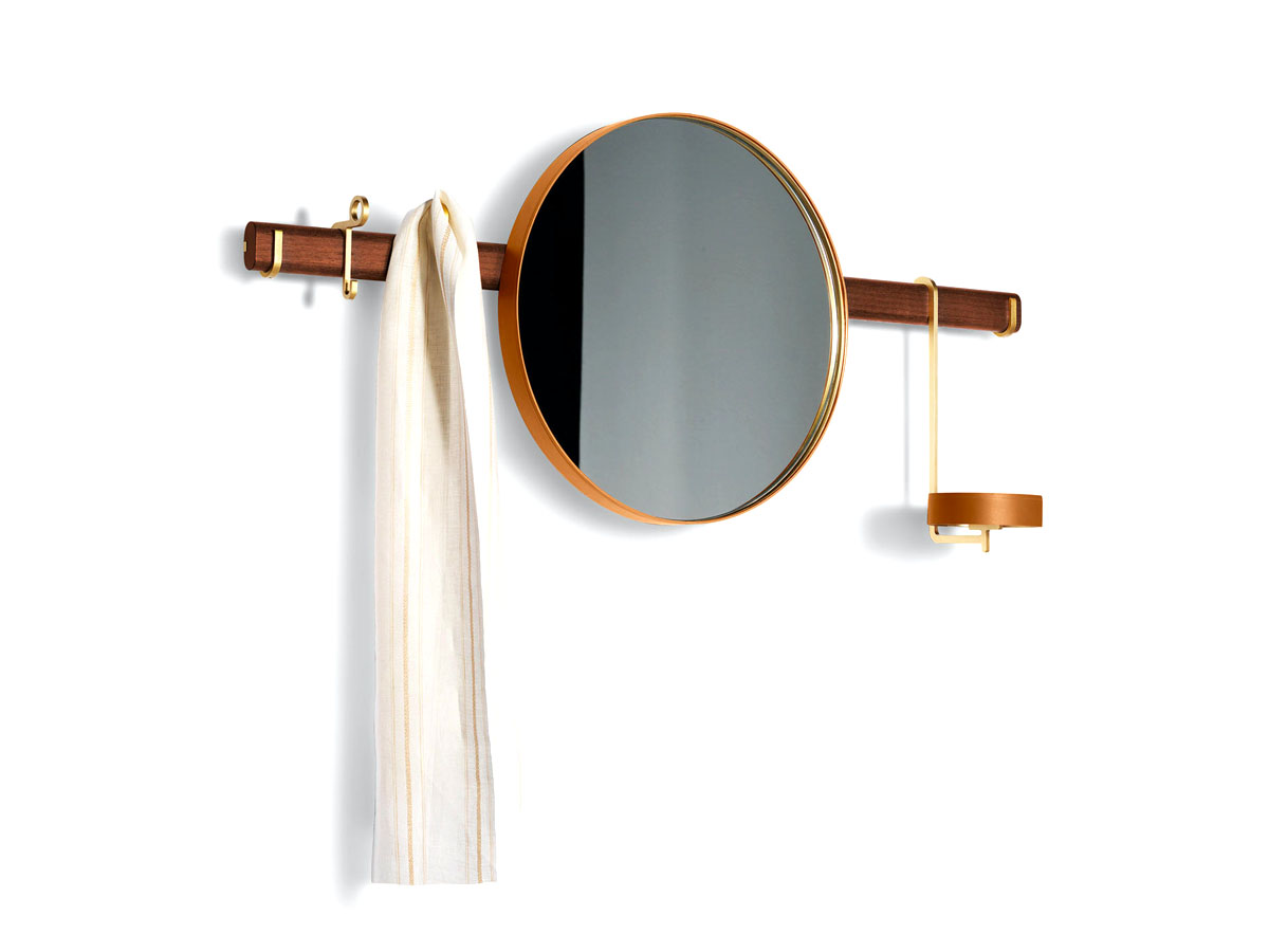 Poltrona Frau Ren Collection Wall Mirror Coat Rack