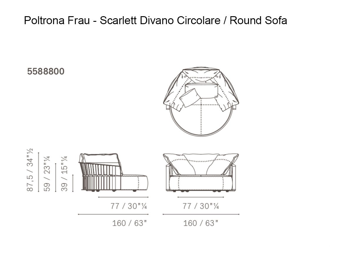 Poltrona Frau Scarlett Round Sofa
