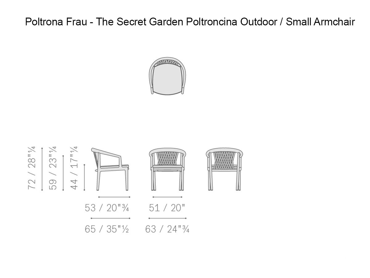 Poltrona Frau The Secret Garden Outdoor Small Armchair