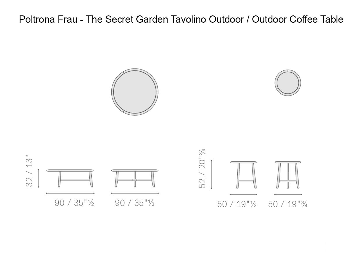 Poltrona Frau The Secret Garden Outdoor Coffee Table